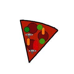 vector illustration of an pizza