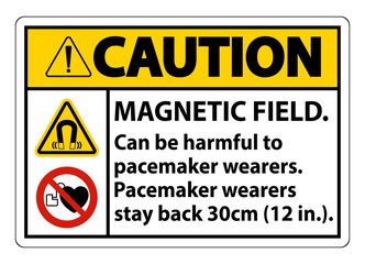 Caution Magnetic field can be harmful to pacemaker wearers.pacemaker wearers.stay back 30cm