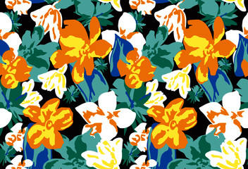 seamless pattern with flowers