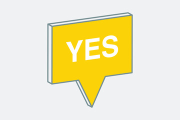 Speech bubble 3d isometric abstract.