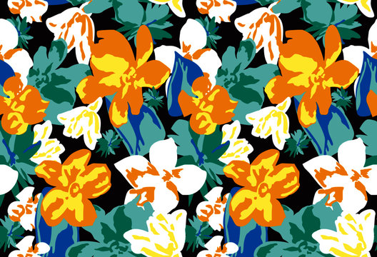 seamless pattern with flowers