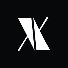 Initial Letter X with Slices style monogram Logo