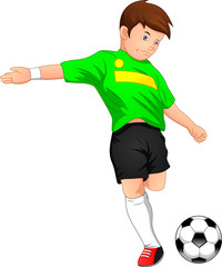 boy playing football