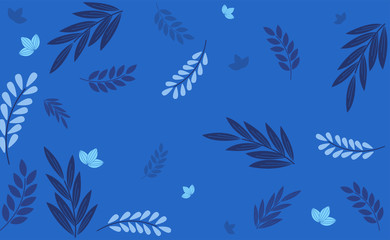 Fototapeta na wymiar blue leaf background