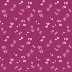 Vector pink small aqua seamless pattern background