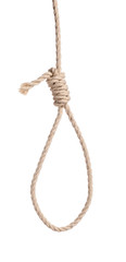 Rope with loop on white background