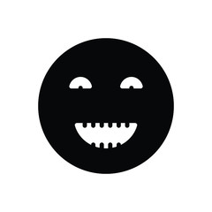 Fototapeta premium Black solid icon for humor 