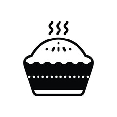 Black solid  icon for pie