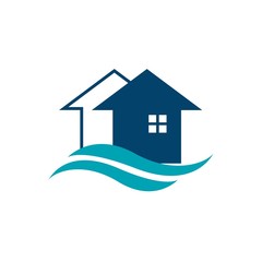 Real Estate vector logo design template. House abstract concept icon. Realty construction architecture symbol.