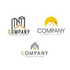 Real Estate vector logo design template. House abstract concept icon. Realty construction architecture symbol.