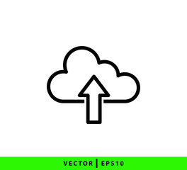 Cloud computing icon vector logo design template