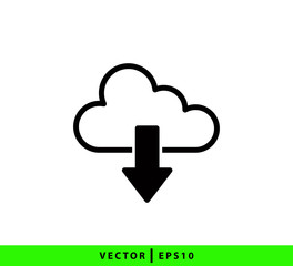 Cloud computing icon vector logo design template