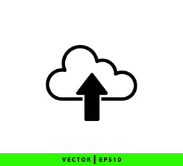 Cloud computing icon vector logo design template