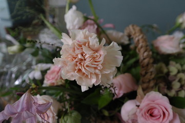 a beautiful flower basket full of fragrance