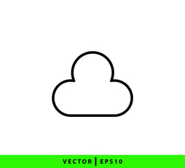 Cloud icon vector logo design template