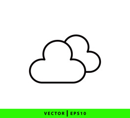 Cloud icon vector logo design template