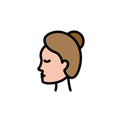 makeup, woman outline icon. Elements of Beauty and Cosmetics illustration icon. Signs and symbols can be used for web, logo, mobile app, UI, UX