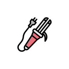 hair curler outline icon. Elements of Beauty and Cosmetics illustration icon. Signs and symbols can be used for web, logo, mobile app, UI, UX