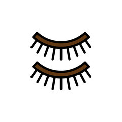 eyelashes outline icon. Elements of Beauty and Cosmetics illustration icon. Signs and symbols can be used for web, logo, mobile app, UI, UX