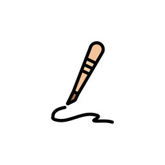 eyebrow liner outline icon. Elements of Beauty and Cosmetics illustration icon. Signs and symbols can be used for web, logo, mobile app, UI, UX