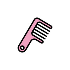 comb outline icon. Elements of Beauty and Cosmetics illustration icon. Signs and symbols can be used for web, logo, mobile app, UI, UX