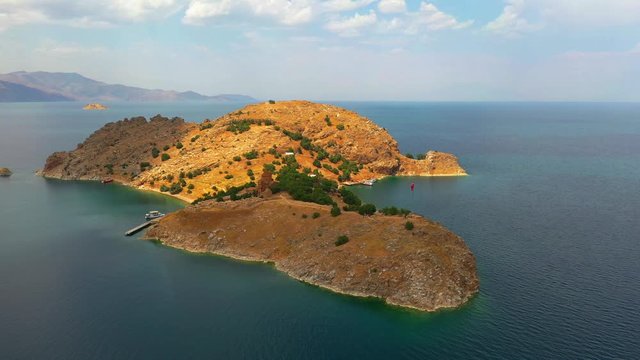 The Cathedral of the Holy Cross on Akdamar Island, in Lake Van in eastern Turkey, is a medieval Armenian Apostolic cathedral.