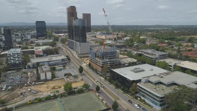 Box Hill Central aerial towards Whitehorse Towers