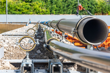 Wasserrohranlage in einem Industriebetrieb berregnungsanlage