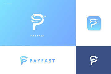 Fast pay logo set - obrazy, fototapety, plakaty
