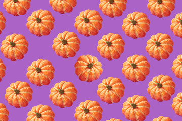 halloween pumpkin on purple background