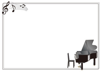 ピアノイメージのフレーム
