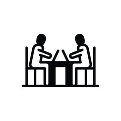 Black solid  icon for considerable