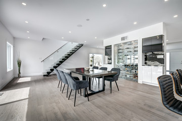 New big luxury modern house in Montreal's suburb partially furnished with backyard, empty rooms,...