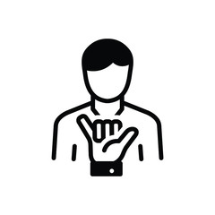 Black solid  icon for loose