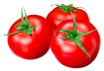 fresh tomatoes isolated on a white background. full depth of field