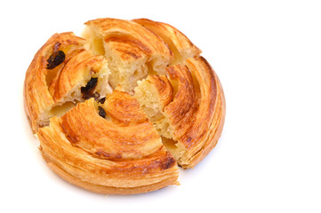 Danish pastry on white background - isolated