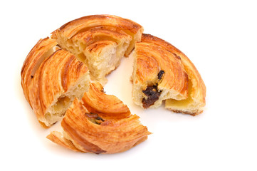 Danish pastry on white background - isolated