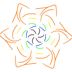 Circular pattern in form of mandala for Henna, Mehndi, tattoo, decoration. Decorative ornament in ethnic oriental style. Coloring book page.