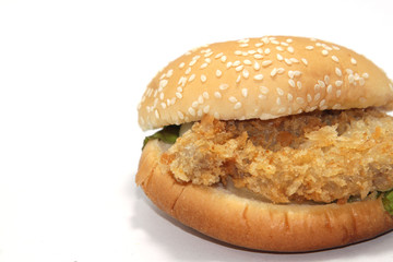 Hamburger - Perfect - American Burger - Classic Cheeseburger Made the original on a white background.