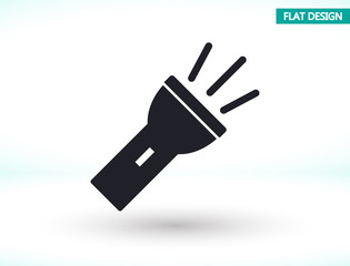 Obraz premium Flashlight vector icon , lorem ipsum Flat design
