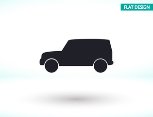 Car vector icon , lorem ipsum Flat design