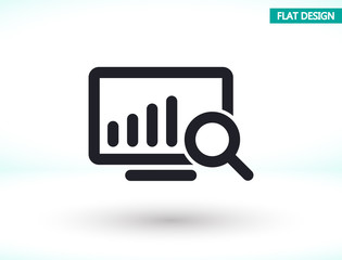 Chart vector icon , lorem ipsum Flat design