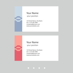 Fototapeta premium Business card template. Attractive chains in two color schemes.
