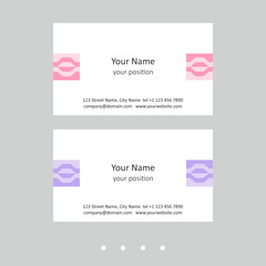 Business card template. Attractive chains in two color schemes.