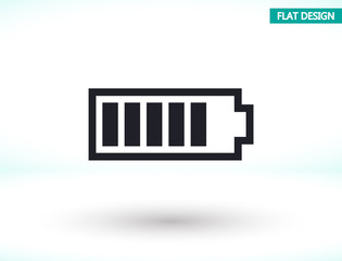 Battery vector icon , lorem ipsum Flat design