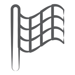 
Checkered flag icon in modern linear style, destination flag
