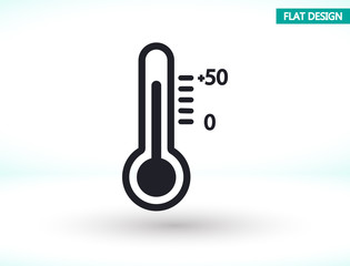 Thermometer vector icon , lorem ipsum Flat design