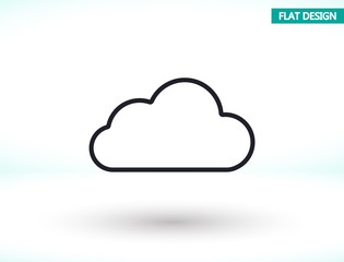 Cloud vector icon , lorem ipsum Flat design
