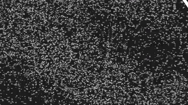Video transition. Grain spiral displacement. Glitched center revealing swirl animation. Black vortex with static noise effect on white. Digital whirl abstract background.