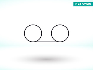 Play the film vector icon , lorem ipsum Flat design